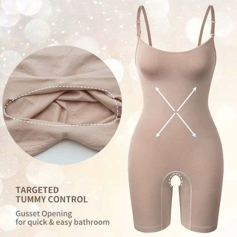 Women Full Body Shaper Firm Tummy Control Shapewear Bodysuit Waist Trainer Cincher Corset Tummy Control Thigh Slimmer Shapewear