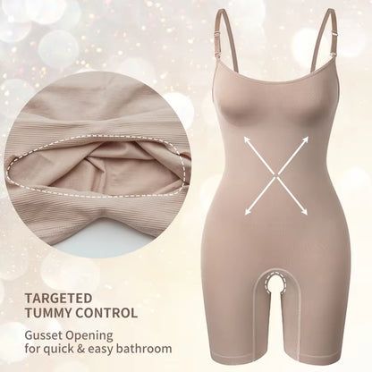 Women Full Body Shaper Firm Tummy Control Shapewear Bodysuit Waist Trainer Cincher Corset Tummy Control Thigh Slimmer Shapewear