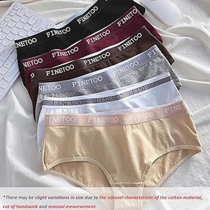 FINETOO Unite Store 10PCS Cotton Hipster Panties for Women Sweet Ladies Full Coverage Stretch Bikinis Comfortable Bridal Briefs S-XL High Elastic Womenswear