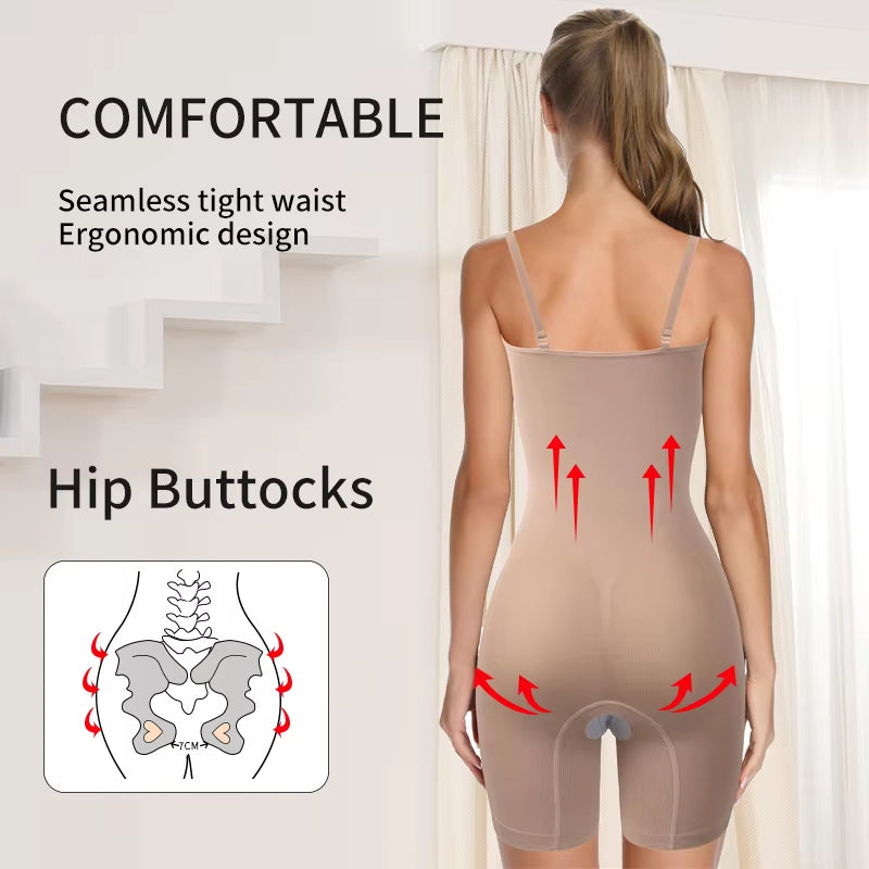 Women Full Body Shaper Firm Tummy Control Shapewear Bodysuit Waist Trainer Cincher Corset Tummy Control Thigh Slimmer Shapewear