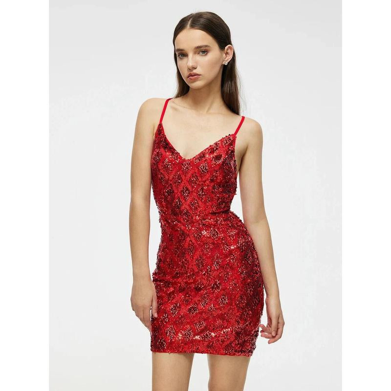 2025 Elegant Slim Party Dresses Elegant Evening Dress Sleeveless Ruffles Hollow Out Short Mini Dress Night Club Gown