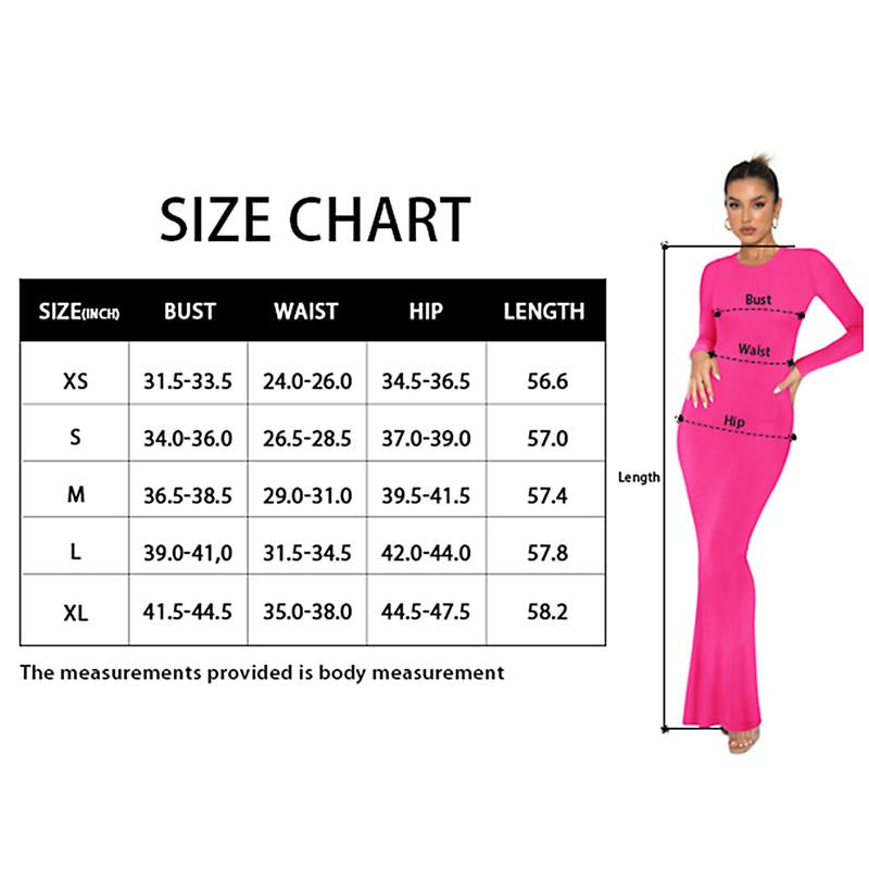 REORIA Women'S Sexy Crew Neck Lounge Long Dress with Fishtail Hem - Machine Washable, Summer Elegant Long Sleeve Ribbed Bodycon Maxi Dresses Spring Layer Casual Womenswear, Elegant & Versatile for Any Occasion